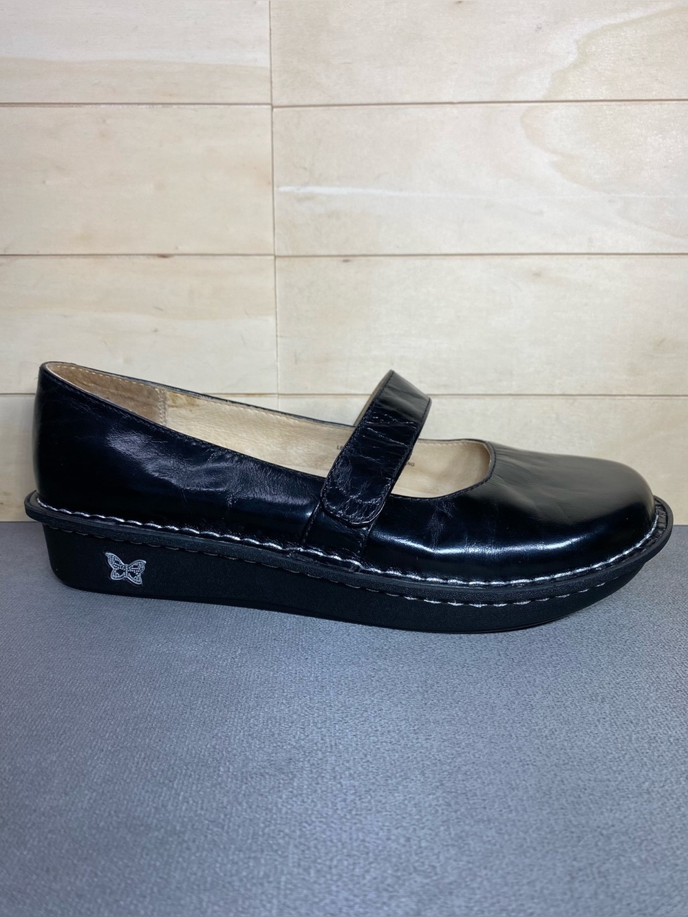 Alegria Felicia Mary Janes Black Leather Women's Size 10 Shoes EU40